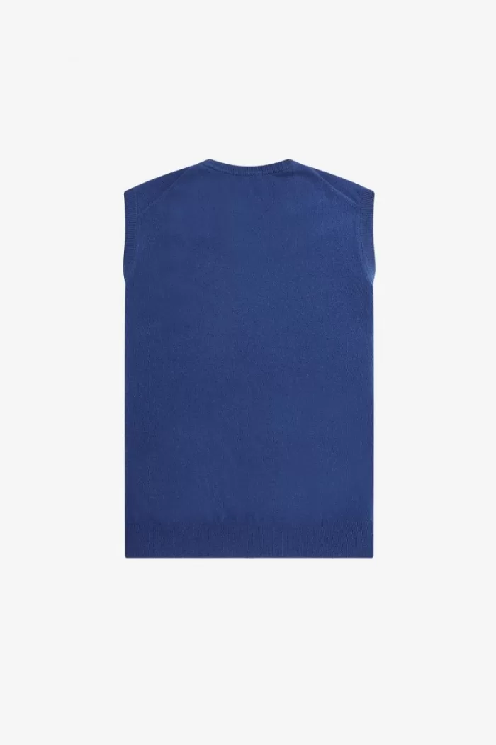 Fred Perry Lambswool Men’s Tanks Cobalt | WLCIB9523