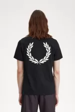 Fred Perry Laurel Wreath Graphic Men’s T-Shirt Black | QBVRC1054