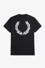 Fred Perry Laurel Wreath Graphic Men’s T-Shirt Black | QBVRC1054