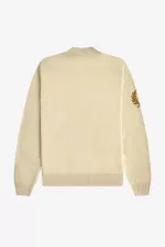 Fred Perry Laurel Wreath Mock Neck Men’s Jumper Oatmeal | ZXARM9786