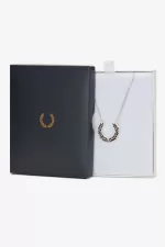 Fred Perry Laurel Wreath Necklace Men’s Jewellery Metallic Silver | LQVEP4752