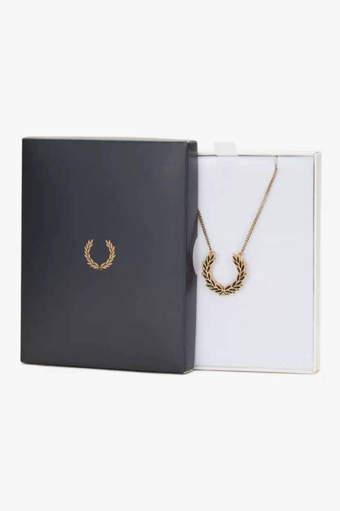 Fred Perry Laurel Wreath Necklace Women’s Jewellery Gold | PKJSL5403