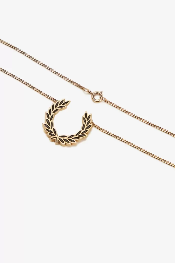 Fred Perry Laurel Wreath Necklace Women’s Jewellery Gold | PKJSL5403