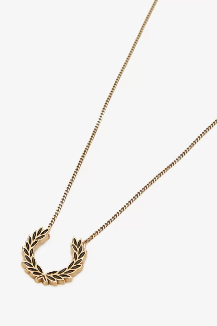 Fred Perry Laurel Wreath Necklace Women’s Jewellery Gold | PKJSL5403