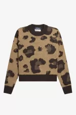 Fred Perry Leopard Women’s Jumper Tonal Leopard | DHRVI4385