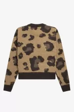 Fred Perry Leopard Women’s Jumper Tonal Leopard | DHRVI4385