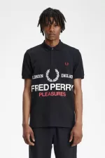 Fred Perry Logo Men’s Shirt Black | UEATF8346