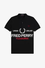 Fred Perry Logo Men’s Shirt Black | UEATF8346