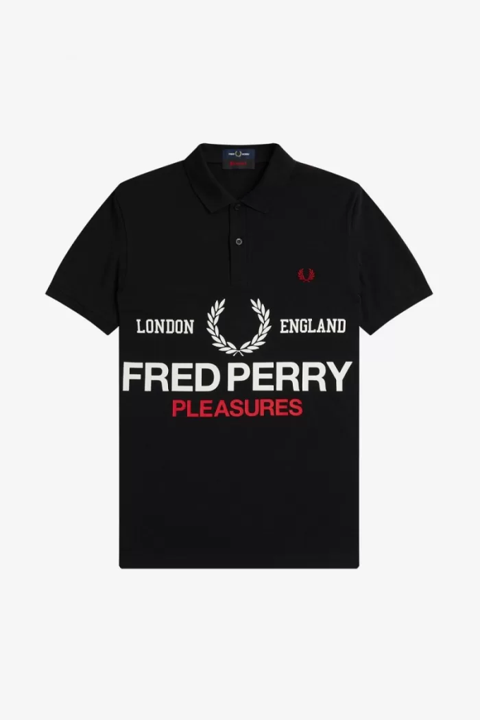 Fred Perry Logo Men’s Shirt Black | UEATF8346