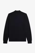 Fred Perry Long Sleeve Knitted Men’s Shirt Navy | VCFQY3284