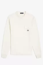 Fred Perry Long Sleeve Loopback Men’s Sweatshirts Beige | BDEOV5671