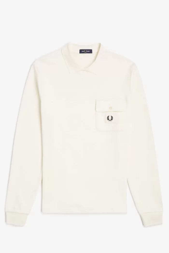 Fred Perry Long Sleeve Loopback Men’s Sweatshirts Beige | BDEOV5671