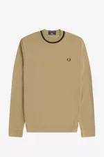 Fred Perry Long Sleeve Piqué Men’s T-Shirt Khaki | WXEDK4238