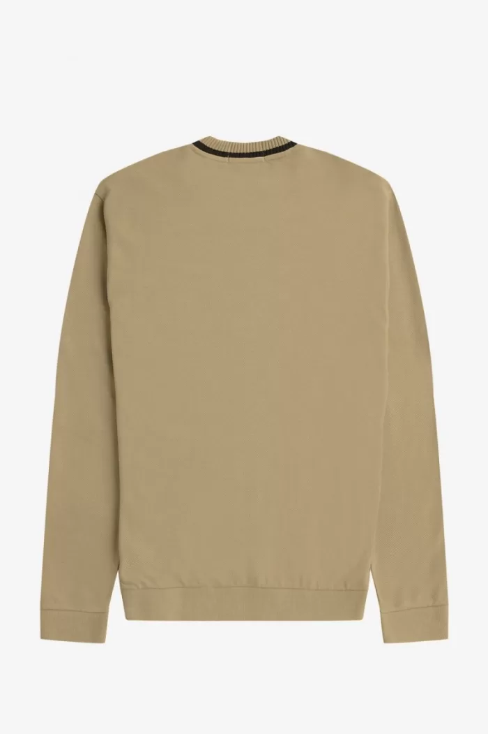 Fred Perry Long Sleeve Piqué Men’s T-Shirt Khaki | WXEDK4238