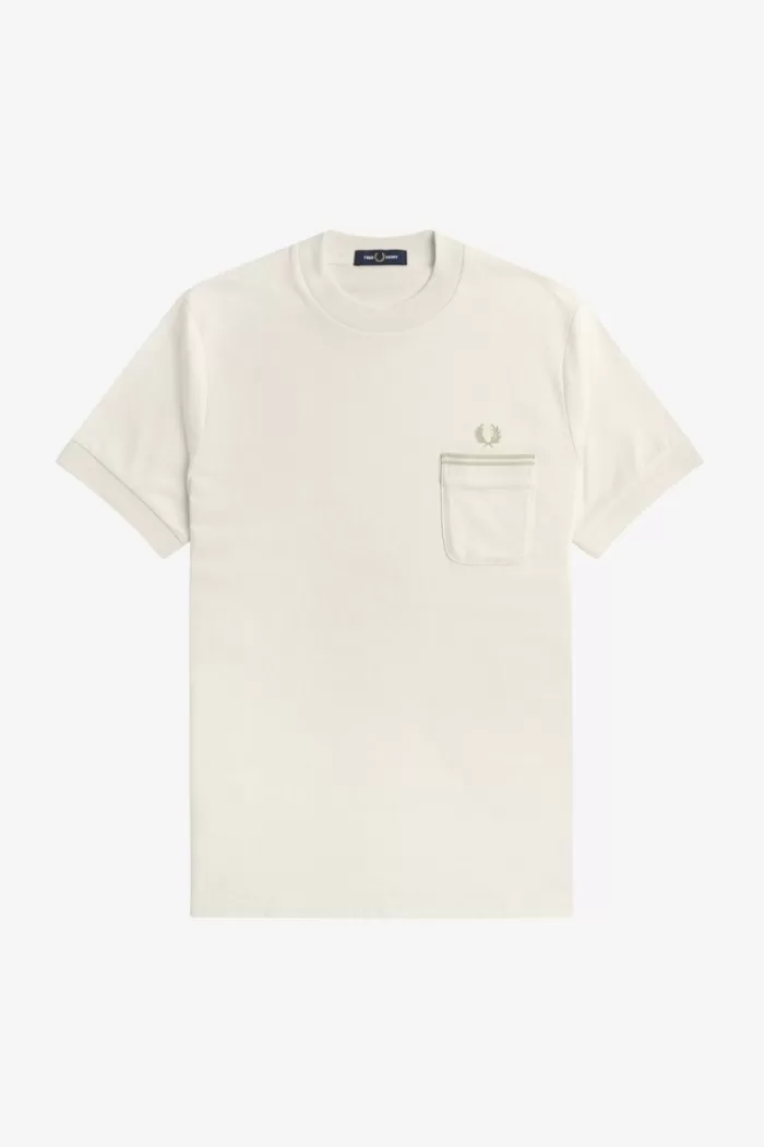 Fred Perry Loopback Jersey Pocket Men’s T-Shirt Beige | SBZQG6372