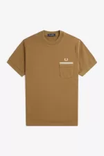 Fred Perry Loopback Jersey Pocket Men’s T-Shirt Brown | RCKJQ8293