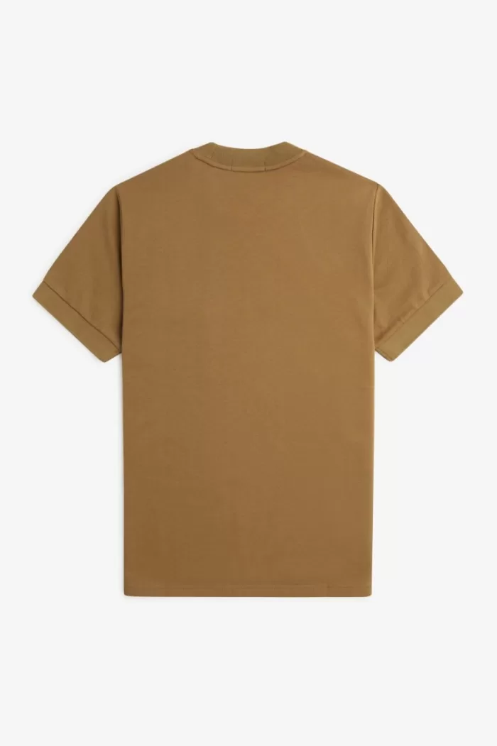 Fred Perry Loopback Jersey Pocket Men’s T-Shirt Brown | RCKJQ8293