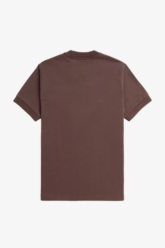 Fred Perry Loopback Jersey Pocket Men’s T-Shirt Dark Red | CEFUH6290