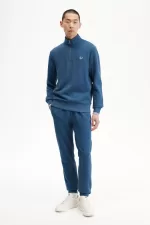 Fred Perry Loopback Sweat Men’s Pants Midnight Blue Light Aqua | SLIVP7258