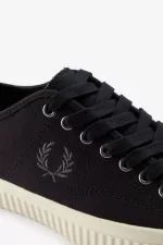 Fred Perry Low Hughes Men’s Plimsolls Black Gunmetal | DKEQR5238