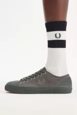 Fred Perry Low Hughes Men’s Plimsolls Field Green Warm Grey | KDSNL2450