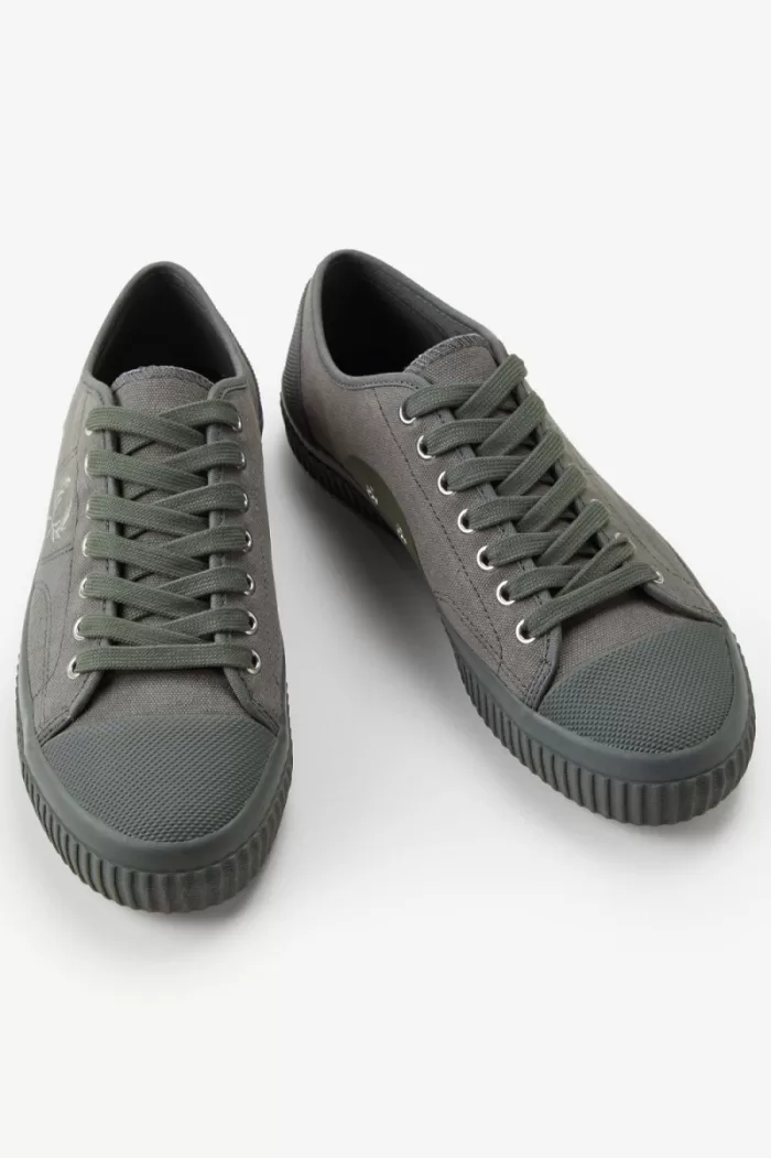 Fred Perry Low Hughes Men’s Plimsolls Field Green Warm Grey | KDSNL2450