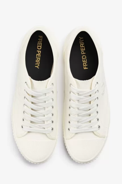 Fred Perry Low Hughes Men’s Plimsolls Ivory Light Beige | WUKOH7201