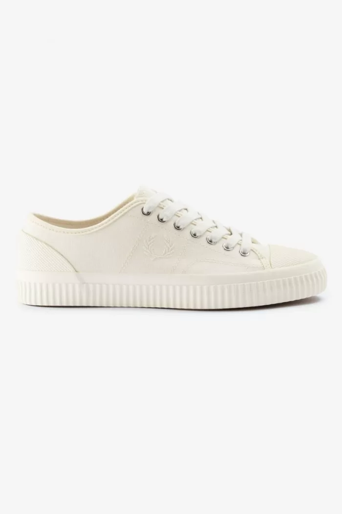 Fred Perry Low Hughes Men’s Plimsolls Ivory Light Beige | WUKOH7201