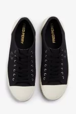 Fred Perry Low Hughes Women’s Plimsolls Black Gunmetal | CXVAF1642