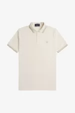 Fred Perry M12 Men’s Shirt Beige Oatmeal Oatmeal | TGUOK2197