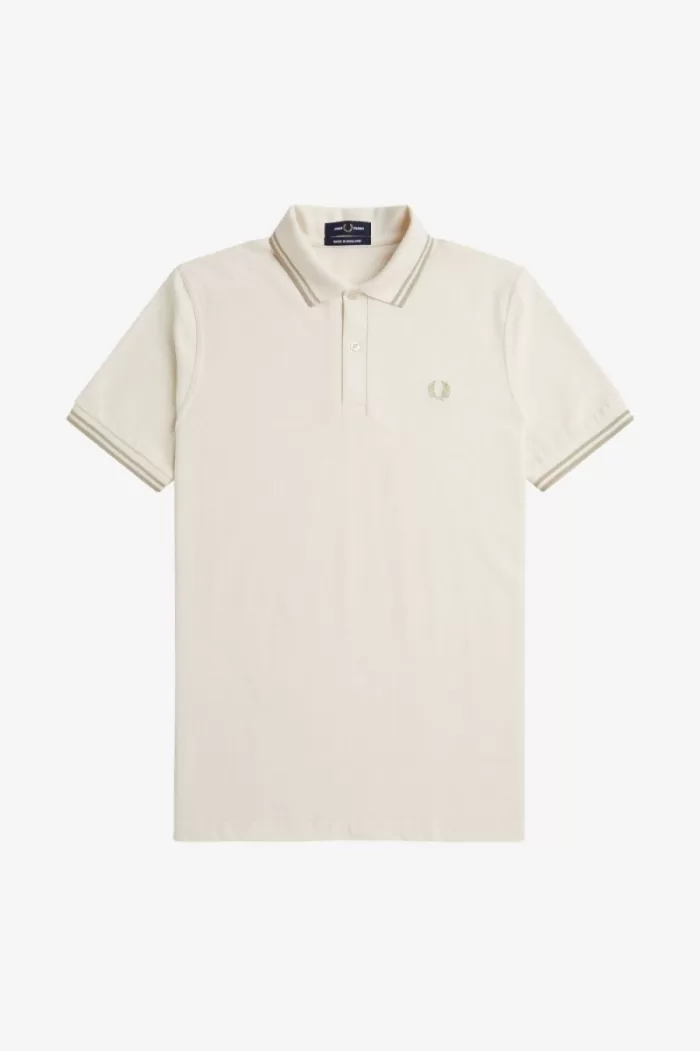 Fred Perry M12 Men’s Shirt Beige Oatmeal Oatmeal | TGUOK2197