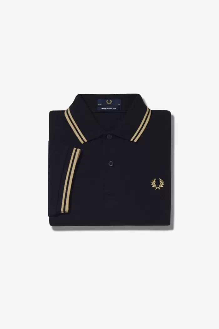 Fred Perry M12 Men’s Shirt Black Champagne | JOBZQ6739