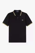 Fred Perry M12 Men’s Shirt Black Champagne | JOBZQ6739