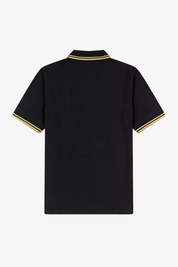 Fred Perry M12 Men’s Shirt Black Champagne | JOBZQ6739