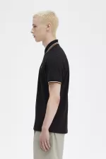 Fred Perry M12 Men’s Shirt Black Oatmeal Dark Coffee | WDLSY4976