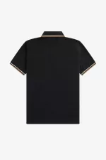 Fred Perry M12 Men’s Shirt Black Oatmeal Dark Coffee | WDLSY4976