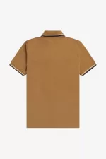 Fred Perry M12 Men’s Shirt Dark Coffee Beige Navy | PJUWH2957