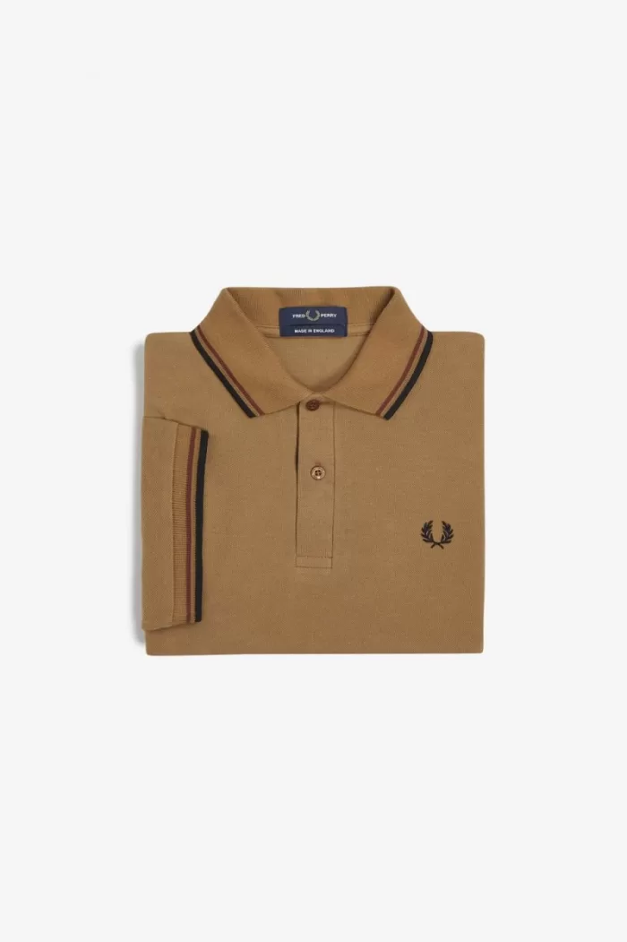 Fred Perry M12 Men’s Shirt Dark Coffee Whisky Brown Black | HEWUZ2963