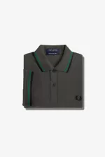 Fred Perry M12 Men’s Shirt Field Green Green Black | LUPOX6308