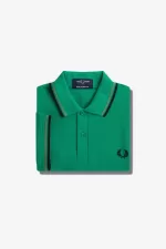 Fred Perry M12 Men’s Shirt Green Field Green Black | RITFL3960