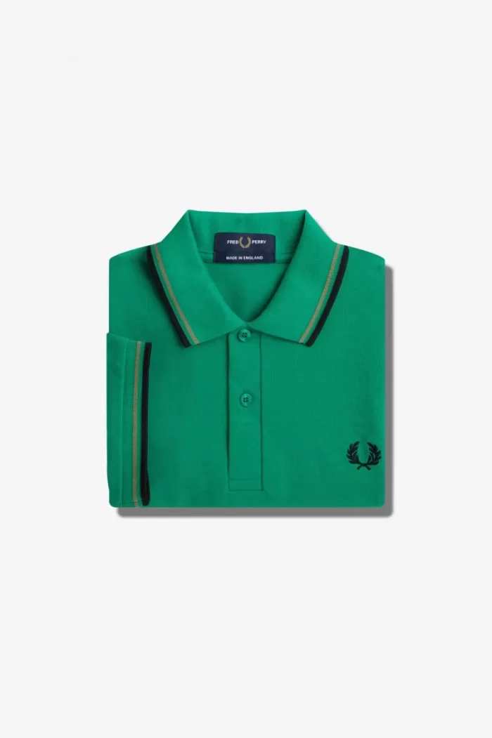 Fred Perry M12 Men’s Shirt Green Field Green Black | RITFL3960