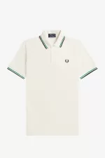 Fred Perry M12 Men’s Shirt Light Beige Green Black | FQTRP9456