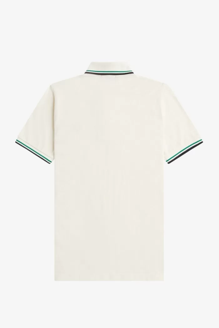 Fred Perry M12 Men’s Shirt Light Beige Green Black | FQTRP9456