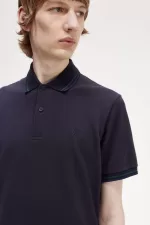 Fred Perry M12 Men’s Shirt Navy Petrol Blue French Navy | YOSFG4298