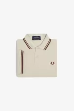 Fred Perry M12 Men’s Shirt Oatmeal Dark Coffee Whisky Brown | PGLZY5976