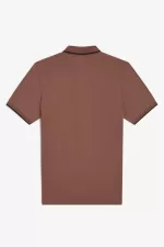 Fred Perry M12 Men’s Shirt Whisky Brown Dark Coffee Black | COQTP1048