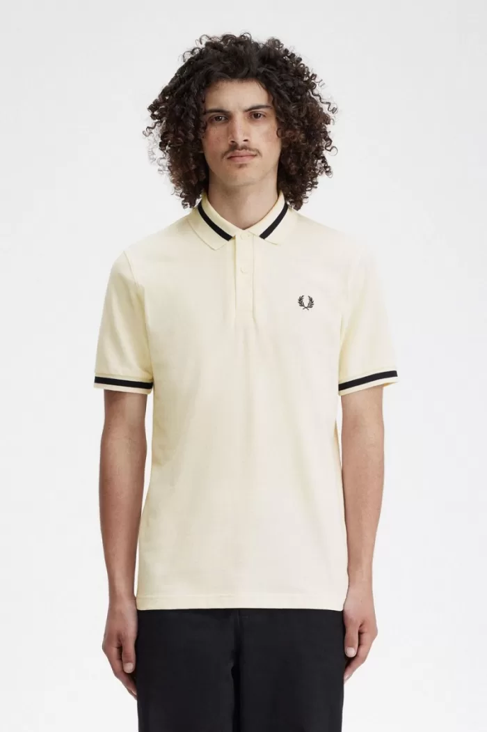 Fred Perry M2 Men’s Shirt Beige Black | KDHQP1743