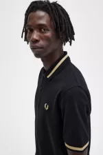 Fred Perry M2 Men’s Shirt Black Champagne | FCIOB6079