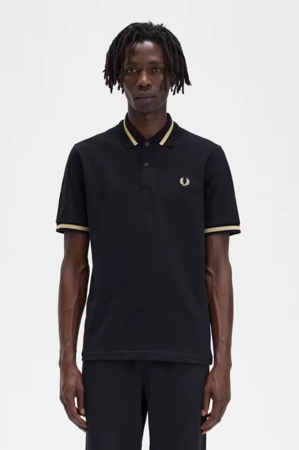 Fred Perry M2 Men’s Shirt Black Champagne | FCIOB6079