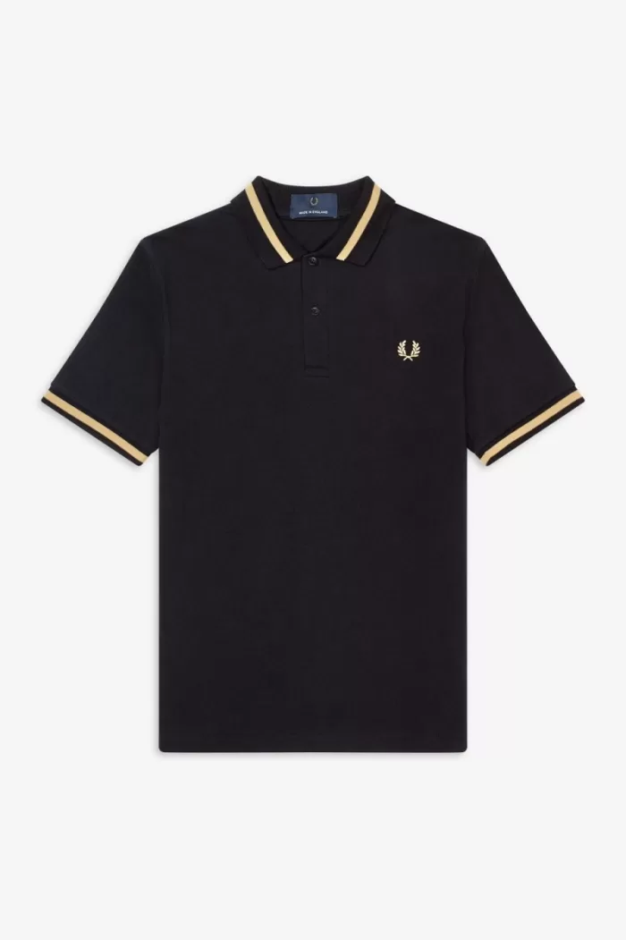 Fred Perry M2 Men’s Shirt Black Champagne | FCIOB6079